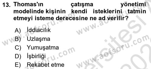 Toplantı Ve Sunu Teknikleri Dersi 2021 - 2022 Yılı Yaz Okulu Sınav Soruları 13. Soru