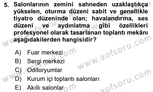 Toplantı Ve Sunu Teknikleri Dersi 2021 - 2022 Yılı Yaz Okulu Sınav Soruları 5. Soru