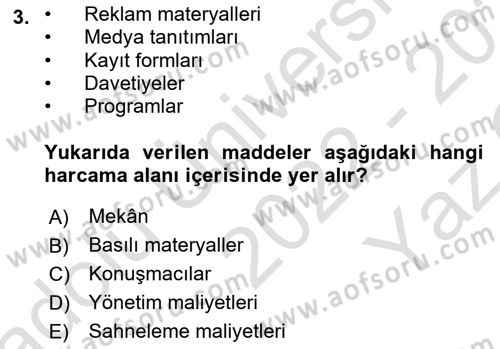 Toplantı Ve Sunu Teknikleri Dersi 2022 - 2023 Yılı Yaz Okulu Sınav Soruları 3. Soru