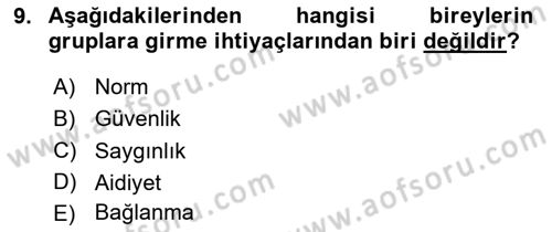 Toplantı Ve Sunu Teknikleri Dersi 2023 - 2024 Yılı (Final) Dönem Sonu Sınav Soruları 9. Soru