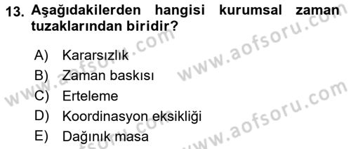 Toplantı Ve Sunu Teknikleri Dersi 2023 - 2024 Yılı Yaz Okulu Sınav Soruları 13. Soru