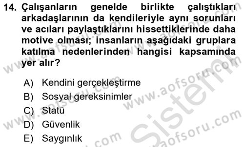 Toplantı Ve Sunu Teknikleri Dersi 2023 - 2024 Yılı Yaz Okulu Sınav Soruları 14. Soru