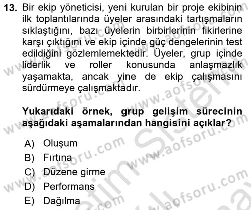 Toplantı Ve Sunu Teknikleri Dersi 2024 - 2025 Yılı (Final) Dönem Sonu Sınav Soruları 13. Soru