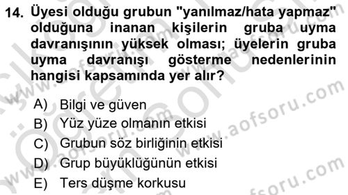 Toplantı Ve Sunu Teknikleri Dersi 2024 - 2025 Yılı (Final) Dönem Sonu Sınav Soruları 14. Soru