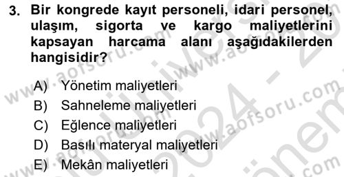 Toplantı Ve Sunu Teknikleri Dersi 2024 - 2025 Yılı (Final) Dönem Sonu Sınav Soruları 3. Soru