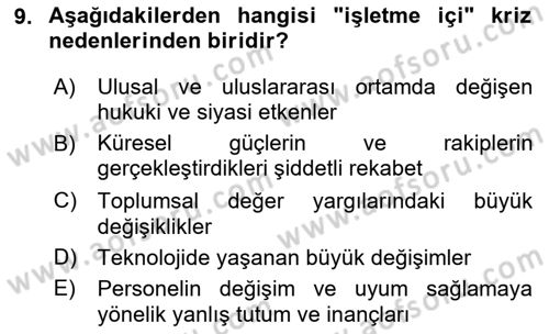Toplantı Ve Sunu Teknikleri Dersi 2024 - 2025 Yılı (Final) Dönem Sonu Sınav Soruları 9. Soru