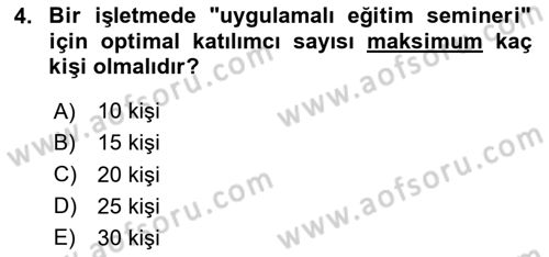Toplantı Ve Sunu Teknikleri Dersi 2024 - 2025 Yılı Yaz Okulu Sınav Soruları 4. Soru