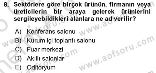 Toplantı Ve Sunu Teknikleri Dersi 2025 - 2026 Yılı (Vize) Ara Sınav Soruları 8. Soru