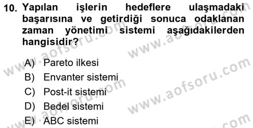 Toplantı Ve Sunu Teknikleri Dersi 2025 - 2026 Yılı (Final) Dönem Sonu Sınav Soruları 10. Soru