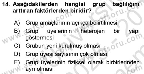 Toplantı Ve Sunu Teknikleri Dersi 2025 - 2026 Yılı (Final) Dönem Sonu Sınav Soruları 14. Soru
