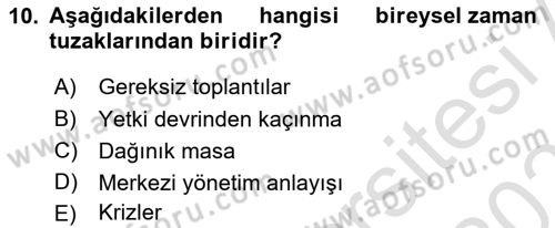 Toplantı Ve Sunu Teknikleri Dersi 2025 - 2026 Yılı Yaz Okulu Sınav Soruları 10. Soru