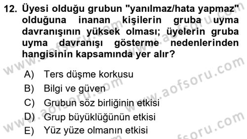Toplantı Ve Sunu Teknikleri Dersi 2025 - 2026 Yılı Yaz Okulu Sınav Soruları 12. Soru