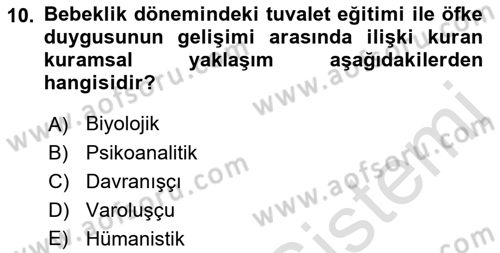 Çatışma ve Stres Yönetimi 1 Dersi 2023 - 2024 Yılı (Final) Dönem Sonu Sınav Soruları 10. Soru