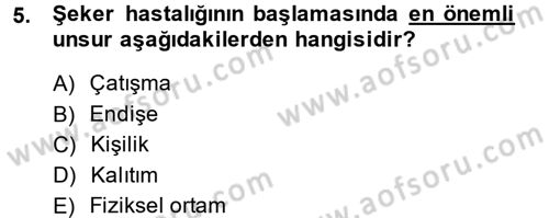 Çatışma ve Stres Yönetimi 2 Dersi 2013 - 2014 Yılı (Vize) Ara Sınav Soruları 5. Soru