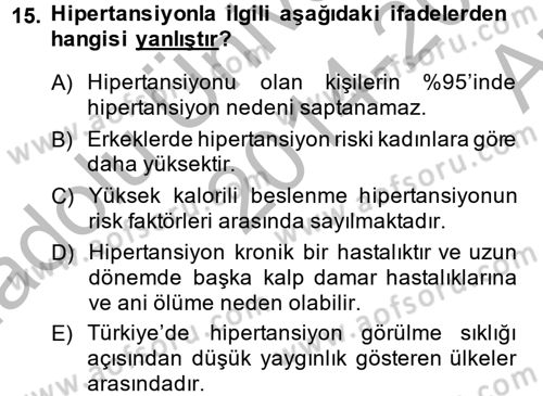 Çatışma ve Stres Yönetimi 2 Dersi 2014 - 2015 Yılı (Vize) Ara Sınav Soruları 15. Soru