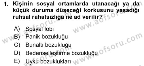 Çatışma ve Stres Yönetimi 2 Dersi 2016 - 2017 Yılı (Final) Dönem Sonu Sınavı 1. Soru