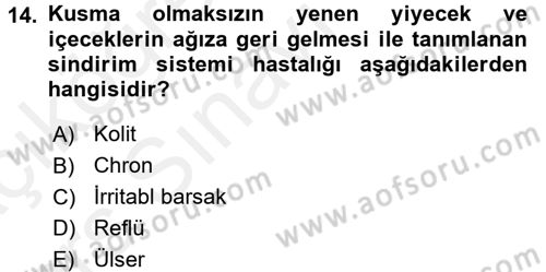 Çatışma ve Stres Yönetimi 2 Dersi 2017 - 2018 Yılı 3 Ders Sınav Soruları 14. Soru