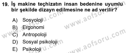 Çatışma ve Stres Yönetimi 2 Dersi 2017 - 2018 Yılı 3 Ders Sınav Soruları 19. Soru