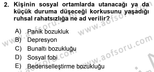 Çatışma ve Stres Yönetimi 2 Dersi 2018 - 2019 Yılı Yaz Okulu Sınav Soruları 2. Soru