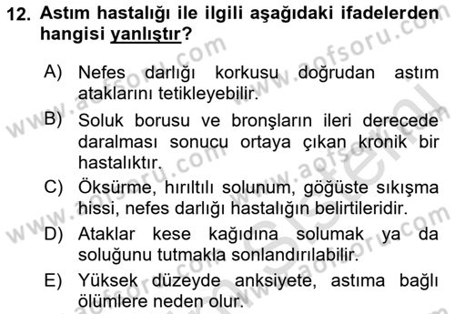 Çatışma ve Stres Yönetimi 2 Dersi 2021 - 2022 Yılı (Vize) Ara Sınav Soruları 12. Soru