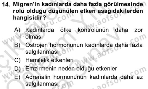 Çatışma ve Stres Yönetimi 2 Dersi 2023 - 2024 Yılı (Vize) Ara Sınav Soruları 14. Soru