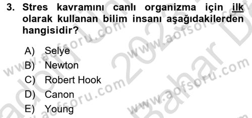 Çatışma ve Stres Yönetimi 2 Dersi 2023 - 2024 Yılı (Vize) Ara Sınav Soruları 3. Soru