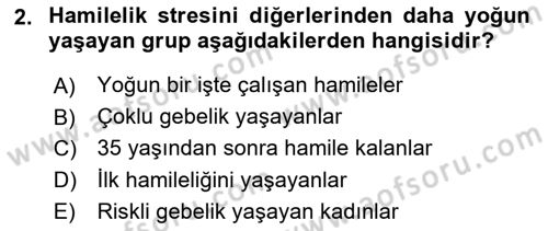 Çatışma ve Stres Yönetimi 2 Dersi 2024 - 2025 Yılı (Final) Dönem Sonu Sınav Soruları 2. Soru