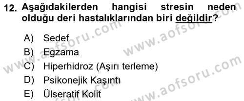 Çatışma ve Stres Yönetimi 2 Dersi 2025 - 2026 Yılı (Vize) Ara Sınav Soruları 12. Soru