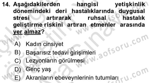 Çatışma ve Stres Yönetimi 2 Dersi 2025 - 2026 Yılı (Vize) Ara Sınav Soruları 14. Soru