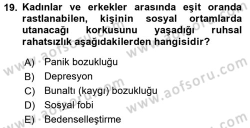 Çatışma ve Stres Yönetimi 2 Dersi 2025 - 2026 Yılı (Vize) Ara Sınav Soruları 19. Soru