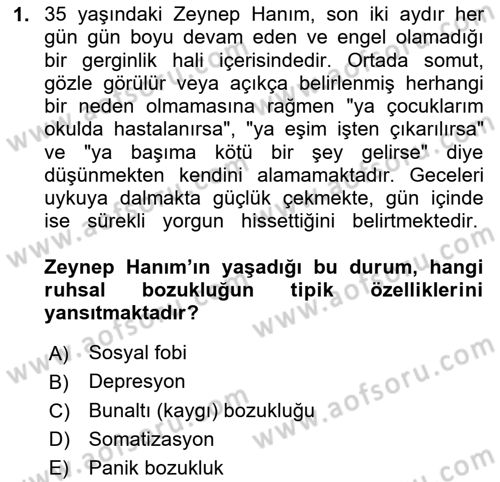 Çatışma ve Stres Yönetimi 2 Dersi 2025 - 2026 Yılı (Final) Dönem Sonu Sınav Soruları 1. Soru