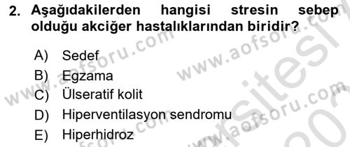 Çatışma ve Stres Yönetimi 2 Dersi 2025 - 2026 Yılı (Final) Dönem Sonu Sınav Soruları 2. Soru