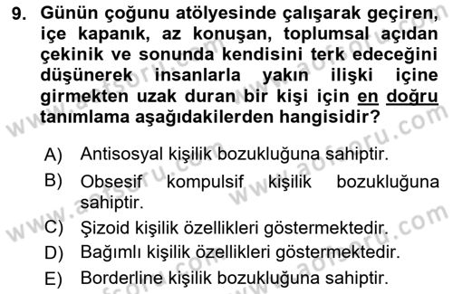 Çatışma ve Stres Yönetimi 2 Dersi 2025 - 2026 Yılı (Final) Dönem Sonu Sınav Soruları 9. Soru