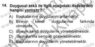 Çağrı Merkezinde Hizmet Dersi Ara Sınavı Deneme Sınav Soruları 14. Soru