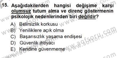 Çağrı Merkezinde Hizmet Dersi 2012 - 2013 Yılı (Vize) Ara Sınav Soruları 15. Soru