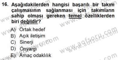 Çağrı Merkezinde Hizmet Dersi Ara Sınavı Deneme Sınav Soruları 16. Soru
