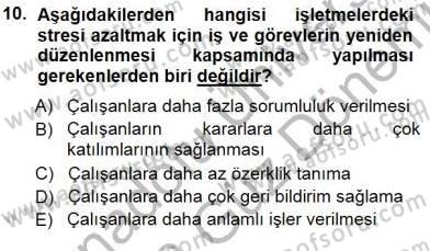 Çağrı Merkezinde Hizmet Dersi 2012 - 2013 Yılı (Final) Dönem Sonu Sınav Soruları 10. Soru