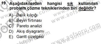 Çağrı Merkezinde Hizmet Dersi 2012 - 2013 Yılı (Final) Dönem Sonu Sınav Soruları 19. Soru