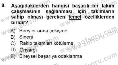 Çağrı Merkezinde Hizmet Dersi 2012 - 2013 Yılı (Final) Dönem Sonu Sınav Soruları 8. Soru