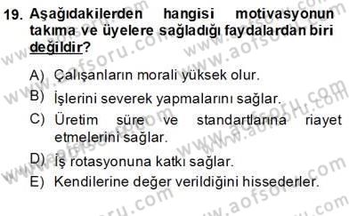 Çağrı Merkezinde Hizmet Dersi 2013 - 2014 Yılı (Vize) Ara Sınav Soruları 19. Soru