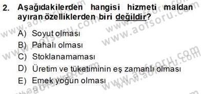 Çağrı Merkezinde Hizmet Dersi Ara Sınavı Deneme Sınav Soruları 2. Soru