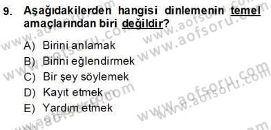 Çağrı Merkezinde Hizmet Dersi Ara Sınavı Deneme Sınav Soruları 9. Soru