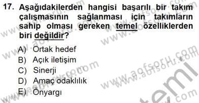 Çağrı Merkezinde Hizmet Dersi 2014 - 2015 Yılı (Vize) Ara Sınav Soruları 17. Soru