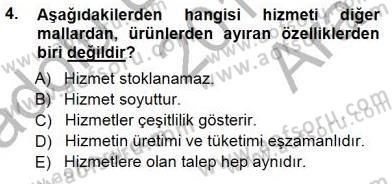 Çağrı Merkezinde Hizmet Dersi Ara Sınavı Deneme Sınav Soruları 4. Soru