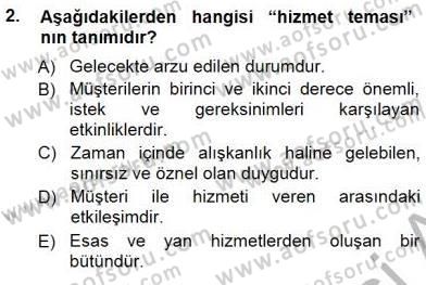 Çağrı Merkezinde Hizmet Dersi 2014 - 2015 Yılı (Final) Dönem Sonu Sınav Soruları 2. Soru
