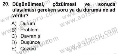 Çağrı Merkezinde Hizmet Dersi 2014 - 2015 Yılı (Final) Dönem Sonu Sınav Soruları 20. Soru