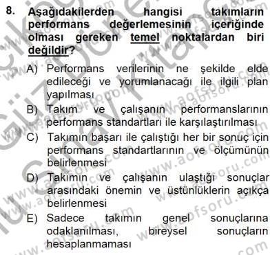 Çağrı Merkezinde Hizmet Dersi 2014 - 2015 Yılı (Final) Dönem Sonu Sınav Soruları 8. Soru
