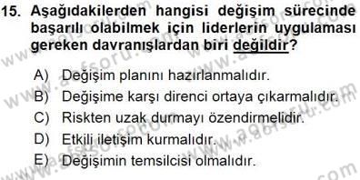 Çağrı Merkezinde Hizmet Dersi Ara Sınavı Deneme Sınav Soruları 15. Soru