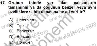Çağrı Merkezinde Hizmet Dersi 2015 - 2016 Yılı (Vize) Ara Sınav Soruları 17. Soru