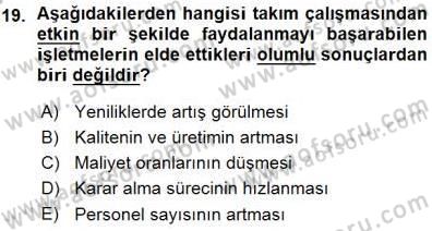 Çağrı Merkezinde Hizmet Dersi Ara Sınavı Deneme Sınav Soruları 19. Soru